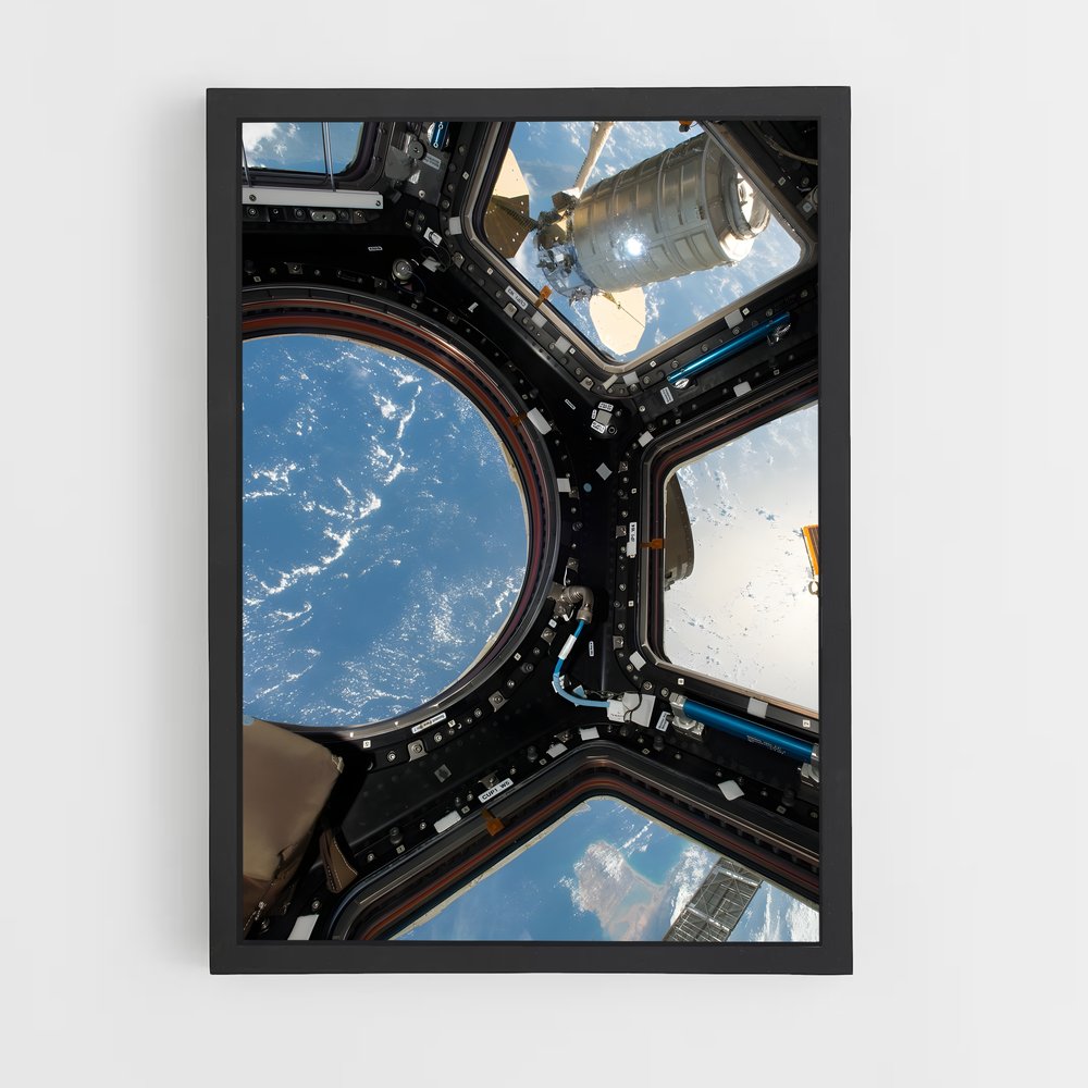 Poster magnifique station spatiale internationale – affiche Astronomie (vue 2)